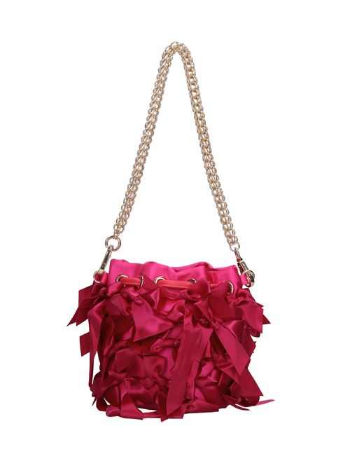 Borsa Night Edition Bows in raso LA CARRIE | 142M-SS-703-SATFUCSIA